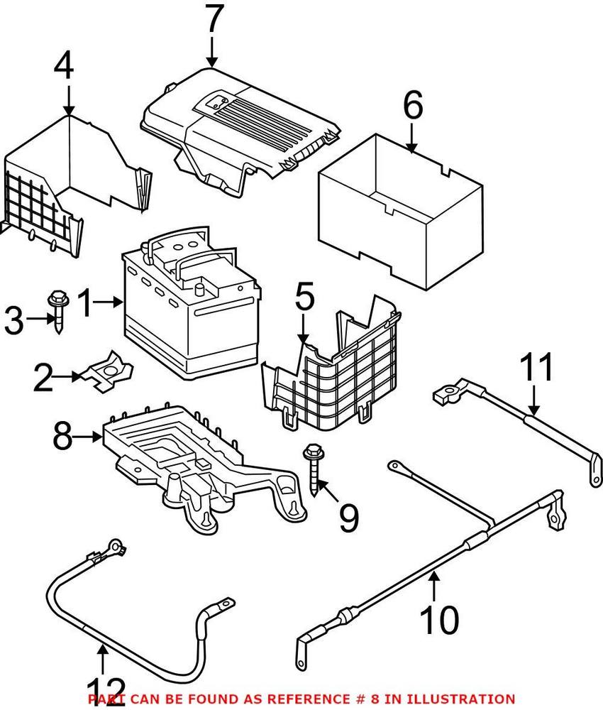 VW Battery Tray 1KM915333 - Genuine VW/Audi